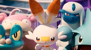 Froxy, Hopplo und Absol aus Pokémon Unite