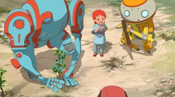 Eden Header Roboter und Menschen auf einer leblosen Erde