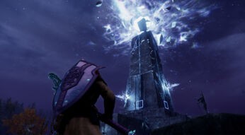 Ein Obelisk im Gebiet von Immerfall in New World