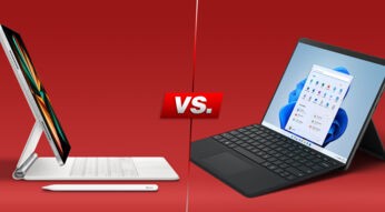 Links das iPad Pro 2021, rechts das Surface Pro 8