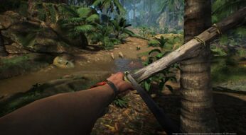 Einblick in das VR-Game Green Hell