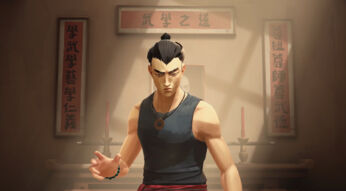 Ein Kämpfer in Sifu.