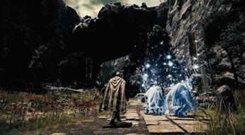 Ein Charakter läuft durch die Welt in Elden Ring