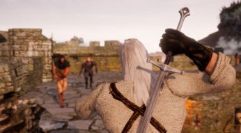 Geralt von Riva im The Witcher VR-Mod beim Kampf