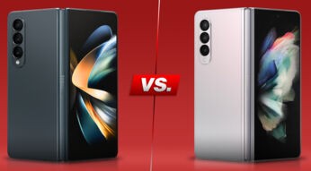 Das Galaxy Z Fold4 und das Galaxy Z Fold3 gegenübergestellt.