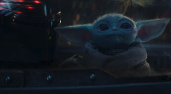 Groku und Mando sitzen in ihrem Starfighter