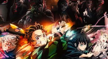 Hochrangige Dämonen aus Demon Slayer stehen drei Säulen und dem Protagonisten Tanjiro gegenüber