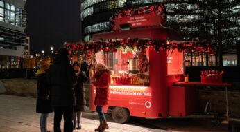Weihnachtsmobil von Vodafone