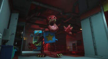 Monster Boxy Boo aus Project Playtime knurrt in die Kamera