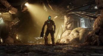 Der Protagonist steht im Remake von Dead Space in einem großen Raum ohne Monster
