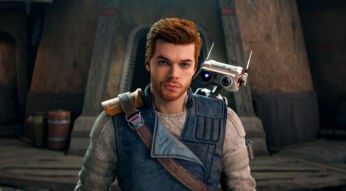 Jedi Cal Kestis und sein Droide DB-1 im Spiel Star Wars Jedi Survivor