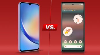 Die beiden Smartphones Galaxy A34 und Pixel 6a