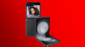 Samsung Galaxy Z Flip5 aufgeklappt und zugeklappt