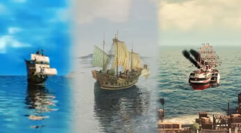 Schiffe aus den unterschiedlichen Anno-Teilen