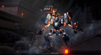 Ein Mecha-Gegner in Armored Core 6