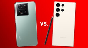 Links das Xiaomi 13T Pro, rechts das Galaxy S23 Ultra