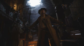 Eine gruselige Kreatur im Spiel Resident Evil Village