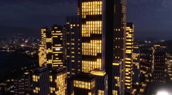 Ein Wolkenkratzer in Cities Skylines 2