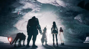 Cloud, Tifa, Aerith & Barret aus Final Fantasy 7 Remake von hinten