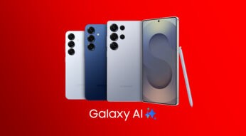 Die Samsung Galaxy S25 Serie mit Galaxy AI abgebildet.