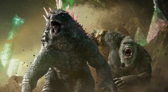 Godzilla und Kong greifen an.