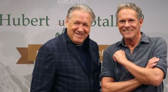 Die Schauspieler Michael Brandner und Christian Tramitz bei einem Pressetermin zu "Hubert ohne Staller".