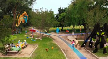 Eine Route durch einen Park in Pokémon GO