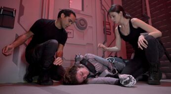 Reece Ritchie, Christie Burke und Tamara Radovanovic in "The Ark".