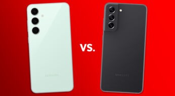 Das Galaxy S24 FE und das Galaxy S21 FE gegenübergestellt.