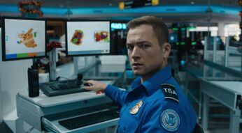 Taron Egerton in einer Szene von "Carry-On"