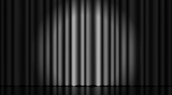 Auf dem Bild zu den Samsung-Neuheiten ist ein geschlossener, schwarzer Vorhang zu sehen, der durch gezielte Lichtakzente in der Mitte dramatisch hervorgehoben wird. Die Szene wirkt geheimnisvoll und erzeugt Spannung, als würde sich dahinter bald eine neue Produktpräsentation enthüllen. Ideal als Symbolbild für kommende Samsung-Neuheiten.