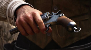 Eine Pistole in „Mafia: The Old Country“.