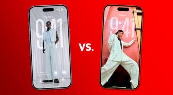 Das iPhone Air ist links, das iPhone 17 Pro rechts zu sehen.
