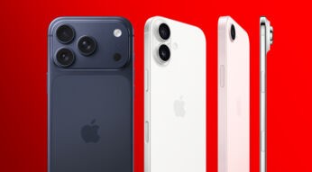 Im iPhone-Größen-Vergleich sind mehrere iPhone-Modelle in verschiedenen Größen und Gehäuseformen nebeneinander dargestellt.