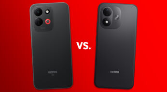 Das Redmi 17 5G ist in Schwarz links, das Redmi 17 Note 5G, ebenfalls in Schwarz, rechts zu sehen.