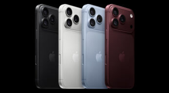 Das iPhone 18 Pro in vier Farben vor schwarzem Hintergrund