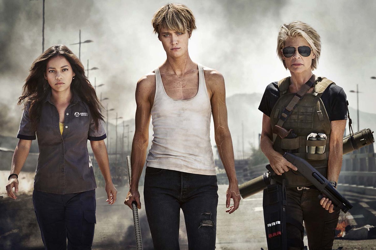 Linda Hamilton, Mackenzie Davis und Natalia Reyes in Terminator 6