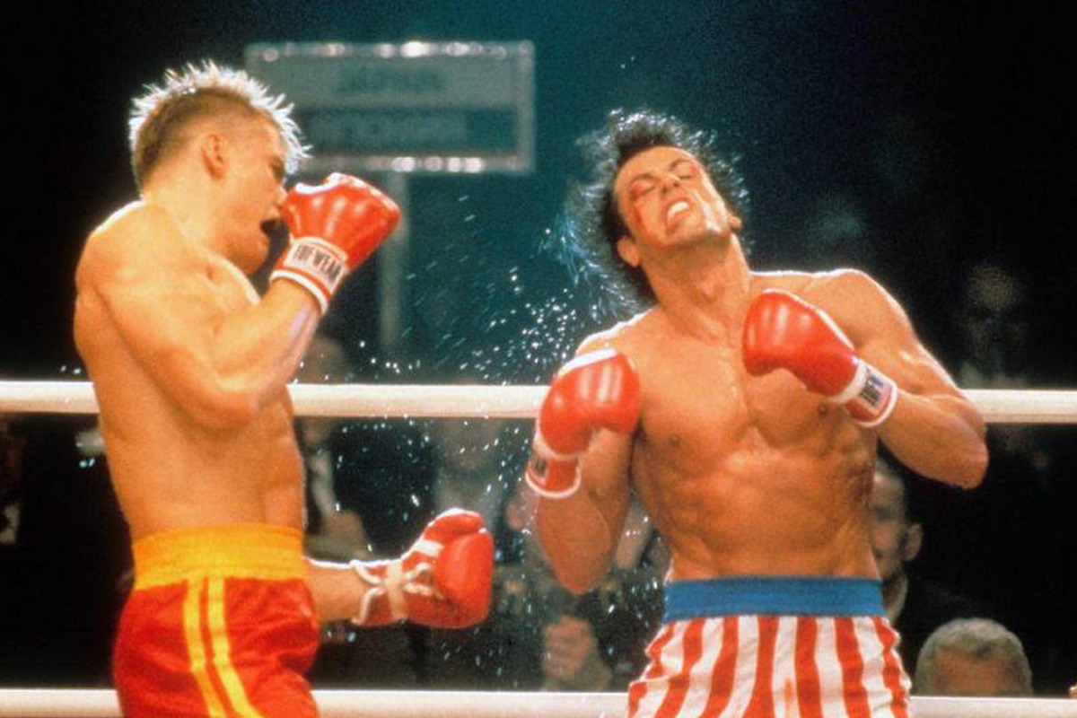 Dolph Lundgren und Sylvester Stallone in Rocky IV