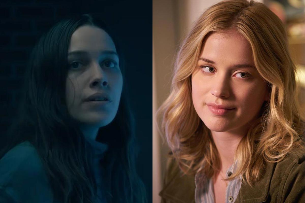 Victoria Pedretti in Spuk in Hill House und Elizabeth Lail in You