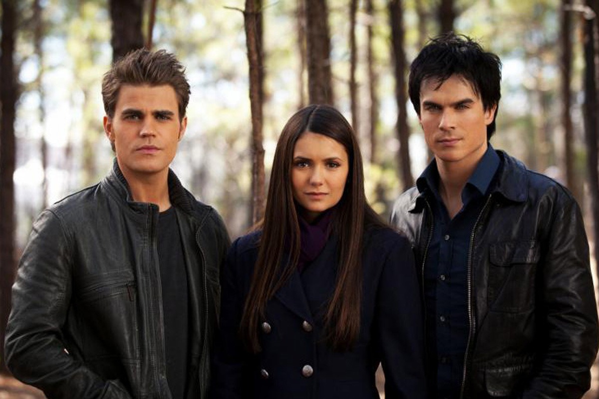 Ian Somerhalder, Nina Dobrev und Paul Wesley in Vampire Diaries