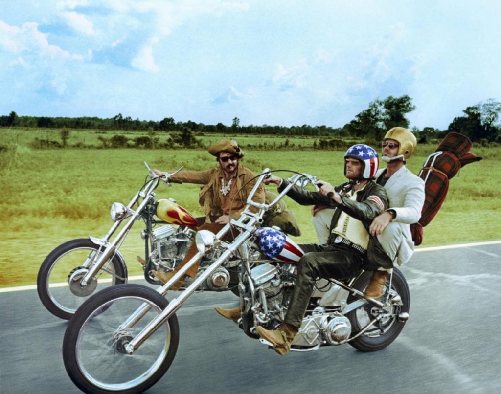 Peter Fonda, Jack Nicholson und Dennis Hopper in Easy Rider