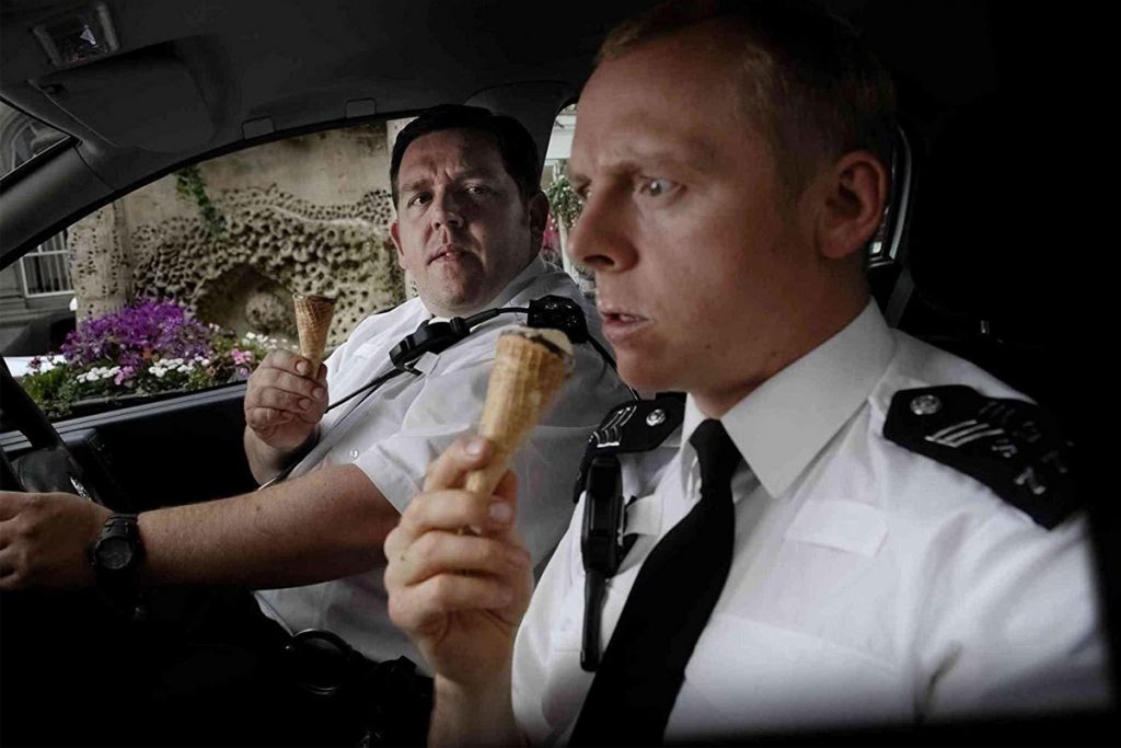 Nick Frost & Simon Pegg in Hot Fuzz