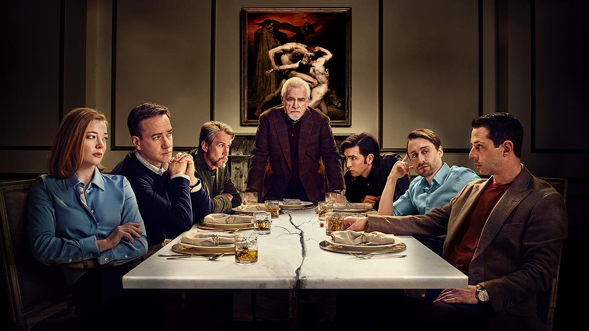 Brian Cox und der Rest des Cast von Succession Staffel 2 