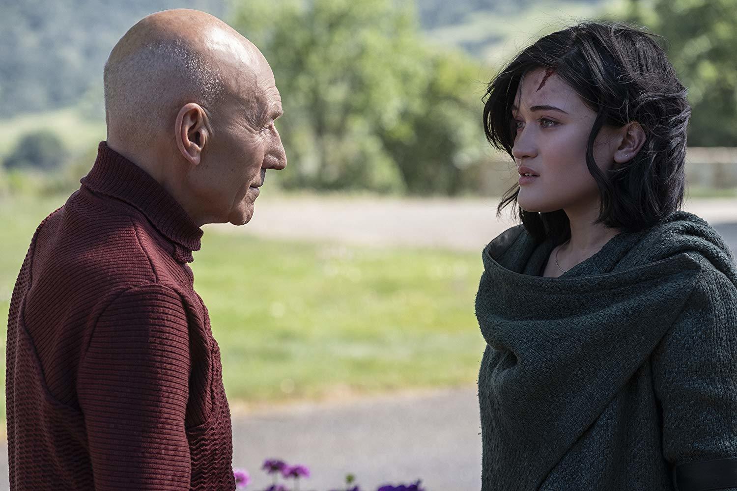 Patrick Stewart und Isa Briones in Star Trek: Picard