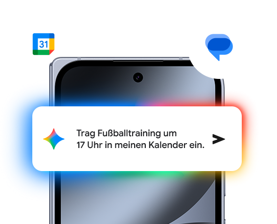 Das Bild zeigt das Display eines Pixel Smartphones und wie Gemini Dir helfen kann, deinen Alltag zu organisieren