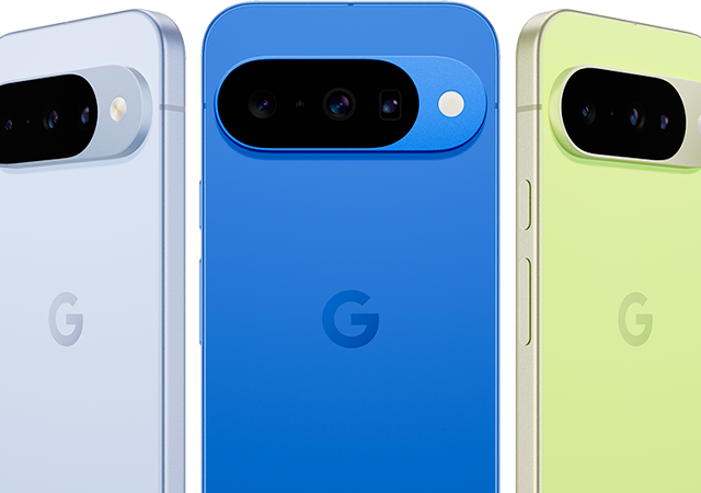 Das Bild zeigt das Pixel 10 in 3 Farbvarianten