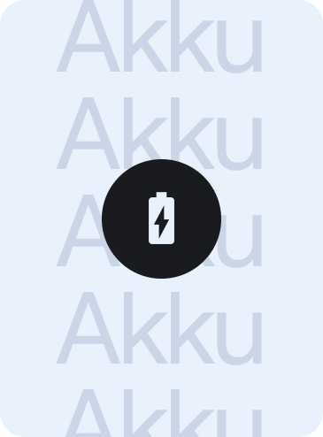 Akku-Symbol mit einem Blitz, das den Stromversorgungs- oder Ladestatus anzeigt