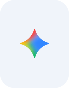 Google Gemini-Logo in voller Farbe auf wei�em Hintergrund.