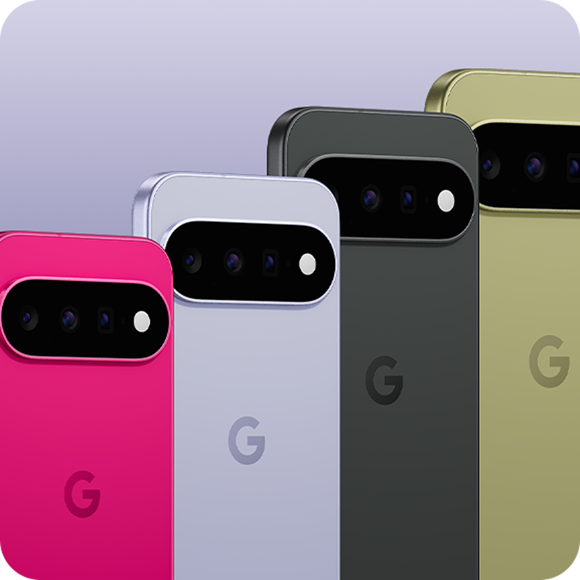 Aufstellung des Google Pixel 11 in 4 Farben.