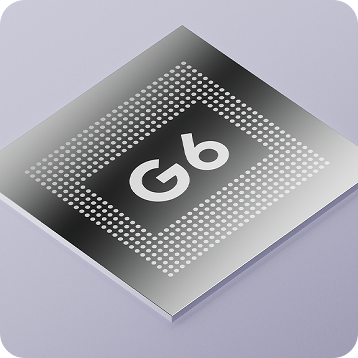 Schr�gaufnahme des Google Tensor G6-Prozessors.